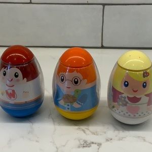 2009 Hasbro Weebles. Set of 3.